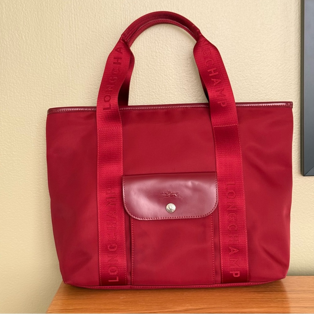 Rare Longchamp Red Tote Bag